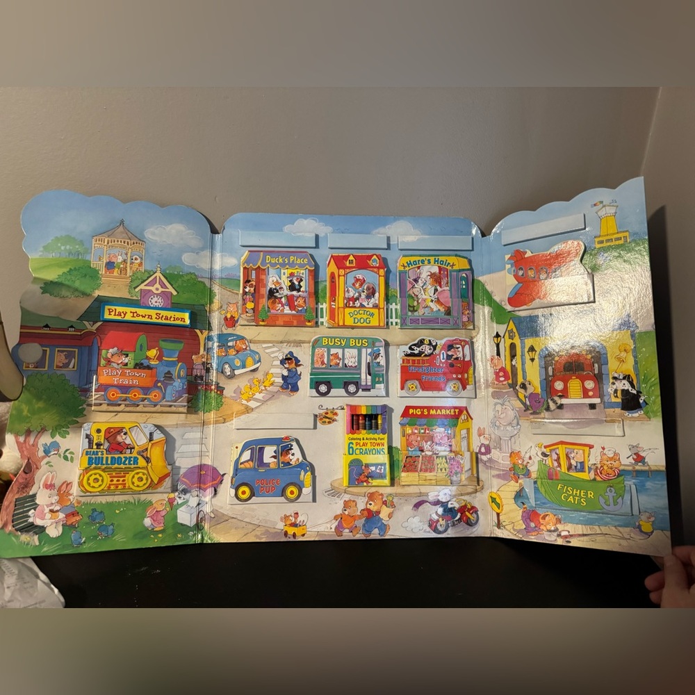 My Big Playtown Kids Puzzle / Playset - Colorful Town Scene - Picture 4 of 7